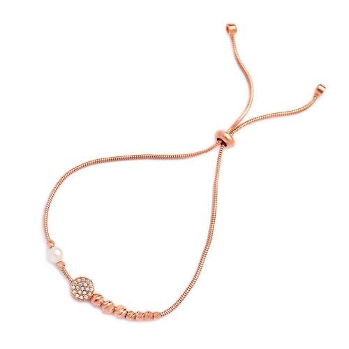 Pulsera Perla Natural y Circonitas 2 Pulsera Perlas y Circonitas Joyas con Perlas OnLine Plata de Ley 925 y Oro 18K. pulseras SUTILLE pulsera perla natural y circonitas