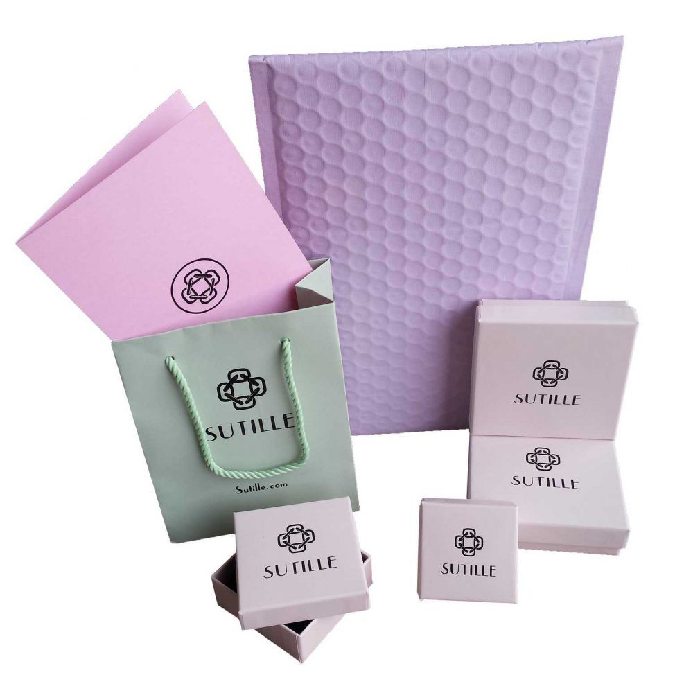 packaging SUTILLE ecológico eco-friendly plastic free Joyas de moda para mujer