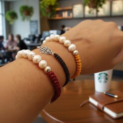 Pulsera Perlas Pulsera Navy Granate Joyas con Perlas SUTILLE Pulseras personalizadas