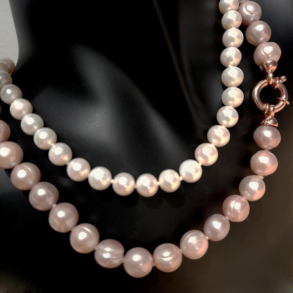 Collar Perlas Naturales Rosa Cierre Marinera 3 Collar Perlas Naturales Rosas Cierre Marinero Joyas con Perlas SUTILLE