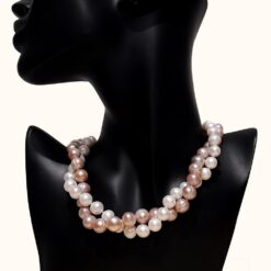 COLLAR PERLAS NATURALES ROSA 3 Collar Perlas Naturales Rosas Cierre Marinero Joyas con Perlas SUTILLE