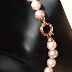 Collar Perlas Naturales Rosas Cierre Marinero Joyas con Perlas SUTILLE Collar de perlas naturales rosa
