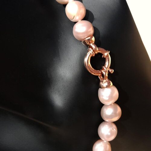 Collar Perlas Naturales Rosas Cierre Marinero Joyas con Perlas SUTILLE Collar de perlas naturales rosa