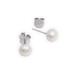 Pendientes Perlas Pequeños SUTILLE Joyas con Perlas Naturales pendientes de botón stud cierre mariposa