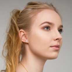 Pendientes de Perlas Pequeños SUTILLE Joyas con Perlas Naturales pendientes de botón stud cierre mariposa