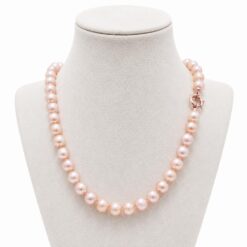 collar perlas naturales rosa hecho a mano cierre marinera