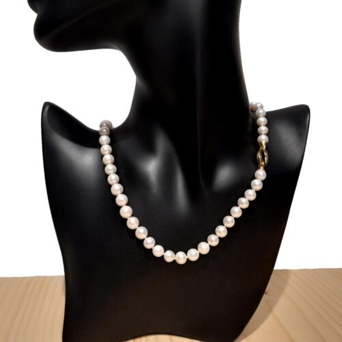 Collar de Perlas Naturales Cierre Ovalado 6 Collar Perlas Naturales Blancas Joyas con Perlas SUTILLE Collares Collar personalizado joyas para eventos, bodas, collar por encargo