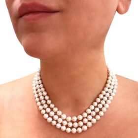 Collar perlas 3 vueltas SUTILLE Joyas con Perlas Naturales Hecho a Mano Joyas Personalizadas