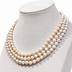 collar babero varias vueltas perlas naturales SUTILLE