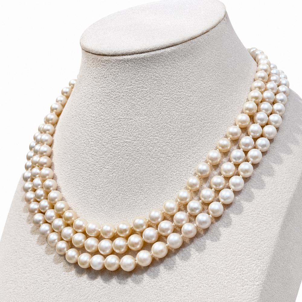 collar-3-vueltas-perlas-SUTILLE collar babero varias vueltas perlas naturales SUTILLE