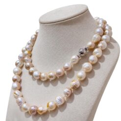 collar perlas naturales largo detalle cierre