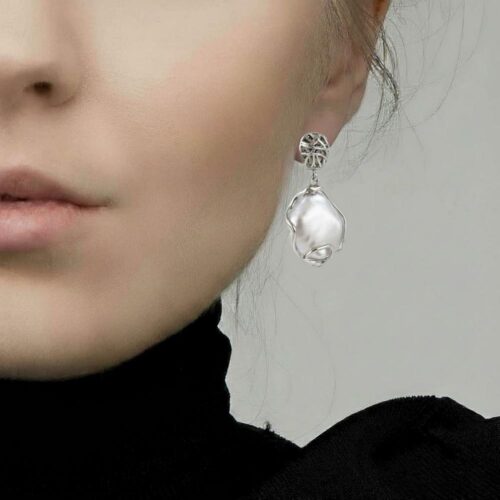 Pendientes Largos de Madreperla 1 Pendientes Largos Perlas SUTILLE Joyas con Perlas Pendientes Largos Madreperla Pendientes para boda joyas personalizadas joyas eventos