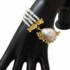 PULSERA PERLAS NATURALES CIERRE MADREPERLA 8 pulsera perlas naturales artesanal cierre madreperla plata y oro Personalizada
