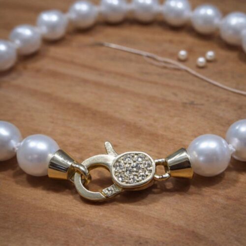 Cierre Collar Broche Pulsera Mosquetón con circonita Tipos de Cierres para Collares de Perlas SUTILLE joyas con perlas