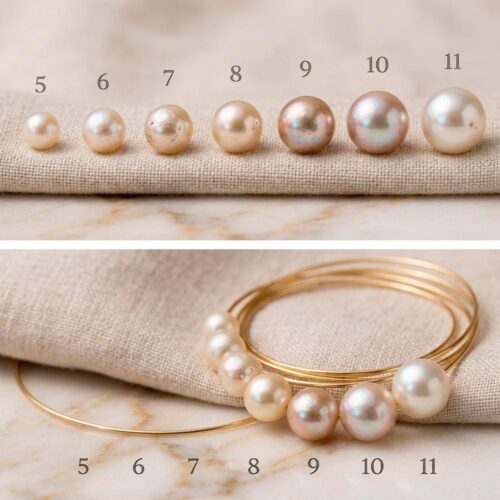 Diámetros de perlas naturales para collares de perlas tamaños SUTILLE Joyas con Perlas