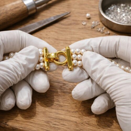 cierre para collar 3 vueltas perlas naturales SUTILLE Joyas con Perlas Enfilado artesanal joyas personalizadas
